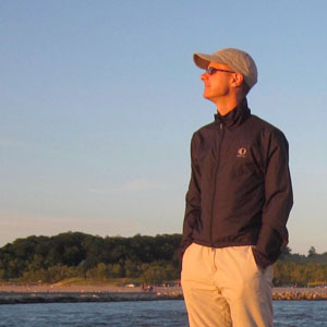 Tom facing the sunset