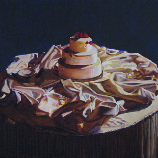 wedding cake on a table