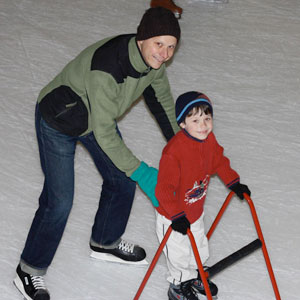 Tom and Theodore ice skating