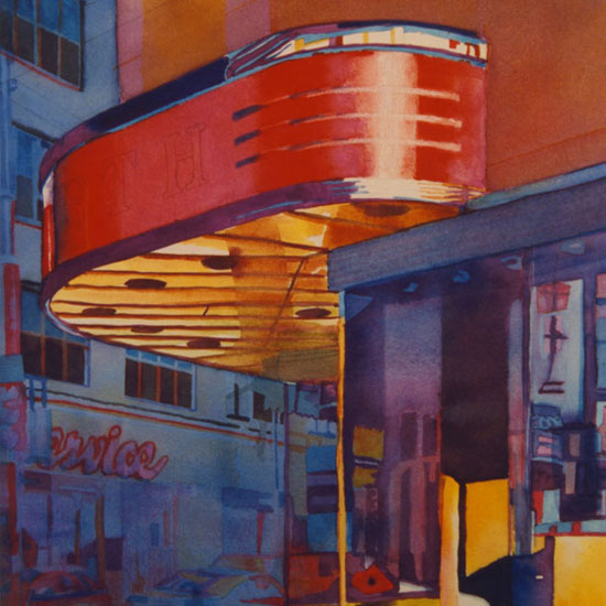 marquis of a closed-down Woolworths store