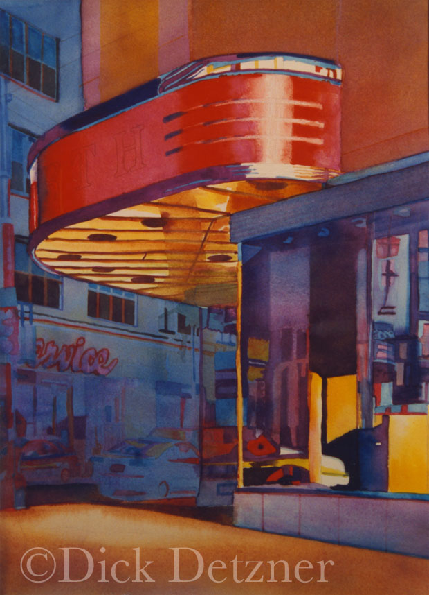 marquis of a closed-down Woolworths store